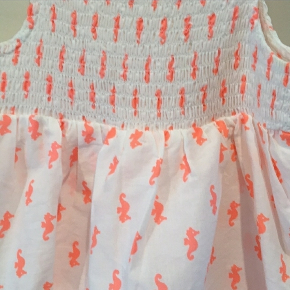 💥HOST PICK💥 Carter's Seahorse Dress White 3T EUC - Picture 3 of 8